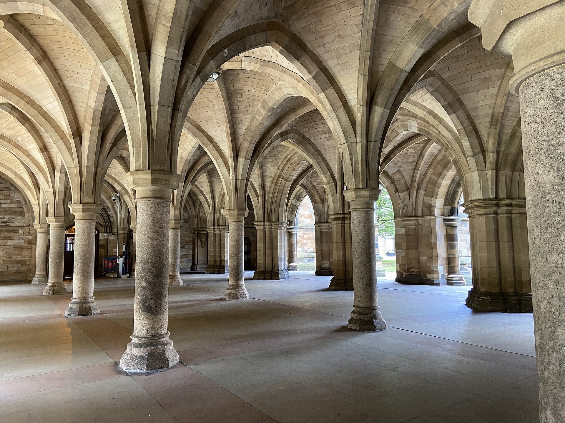 The cloisters of the University of Glasgow